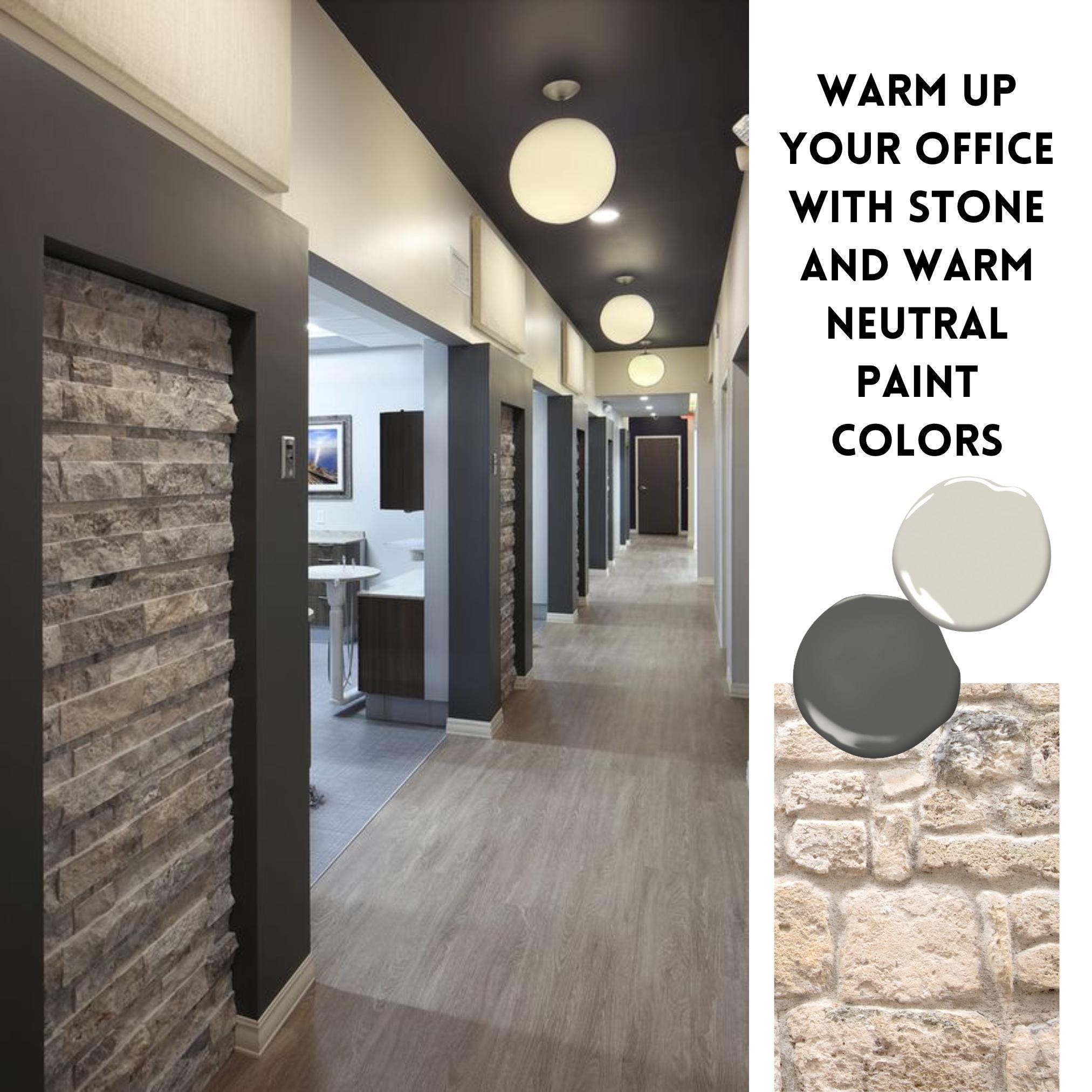 Paleta de colores de pintura para diseño de interiores de clínica dental,  área de recepción de lujo moderna, consultorio de dentista, sala de espera  en blanco y negro, decoración de consultorio dental -, image size:2025x2025