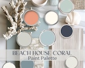 Beach House Paint Color Palette Nautical Home Decor Inspo Coral Blue Interior Ideas Ocean Theme Coastal Color Scheme Under The Sea Bedroom