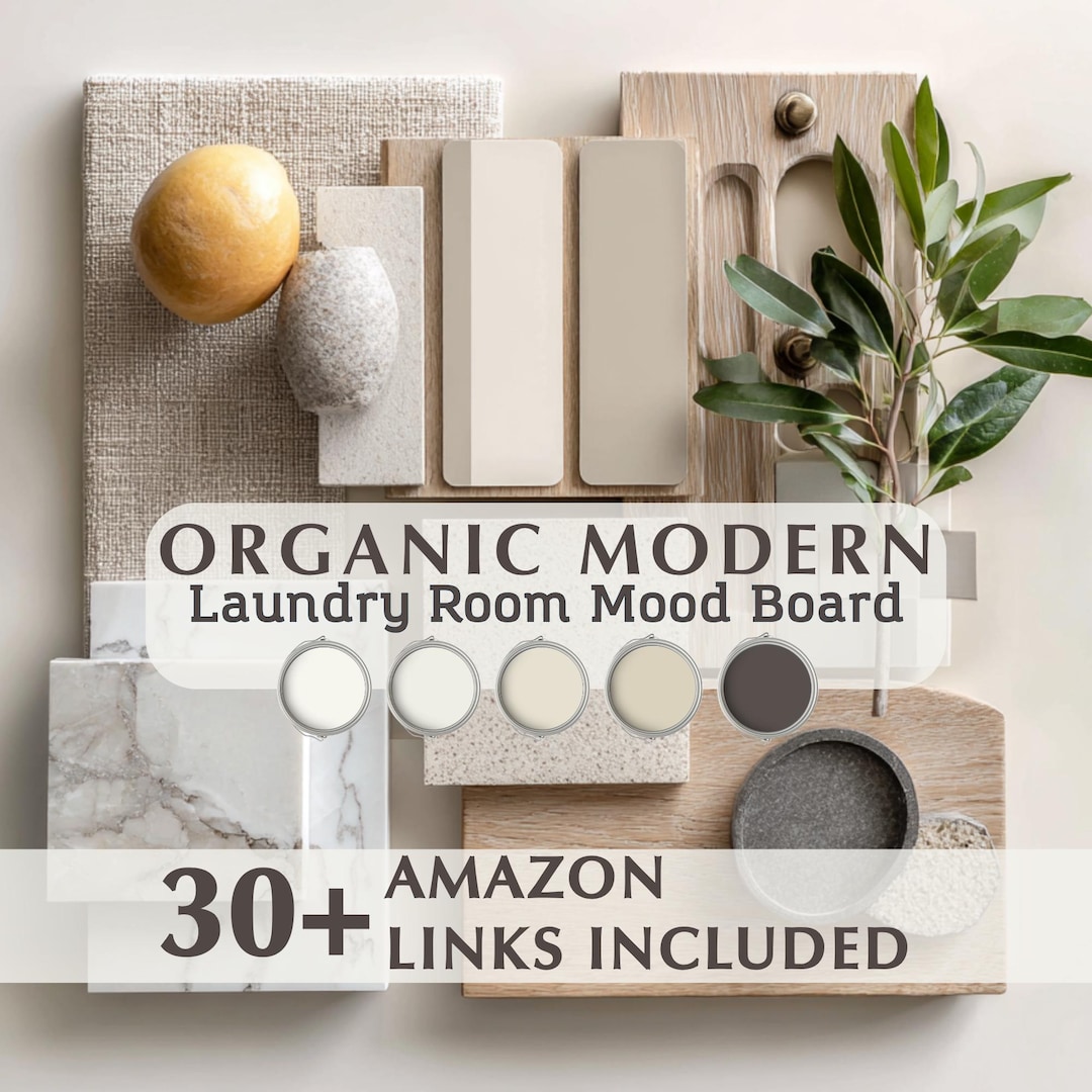 Laundry Room Mood Board Modern Organic Interior Design Trends 2026 Calm ...