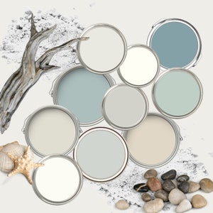 Benjamin Moore Coastal Palette Blue Paint Scheme Beach House Color Palette Cottage Home Interior Water Color Green Paint Scheme Airbnb Decor