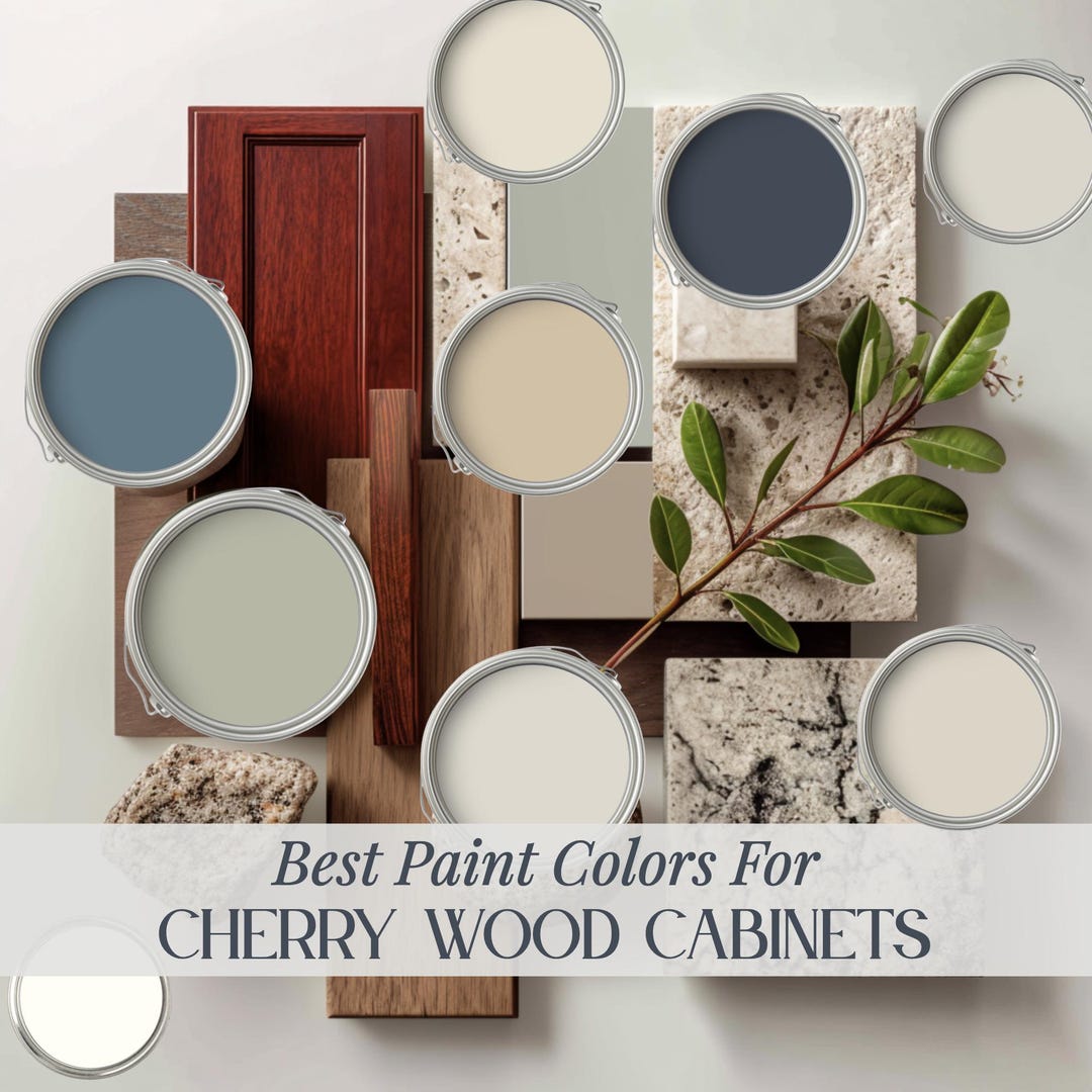 Cherry Wood Paint Color Palette for Dark Red Wood Floor Benjamin Moore  Color Palette for Medium Wood Cabinet Cherry Kitchen Color Scheme - Etsy  Israel, image size:1080x1080