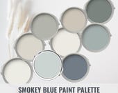 Benjamin Moore Gray Blue Paint Color Palette Steel Blue Kitchen Color Interior Denim Paint Scheme Teal Calm Coastal Bedroom Revere Pewter