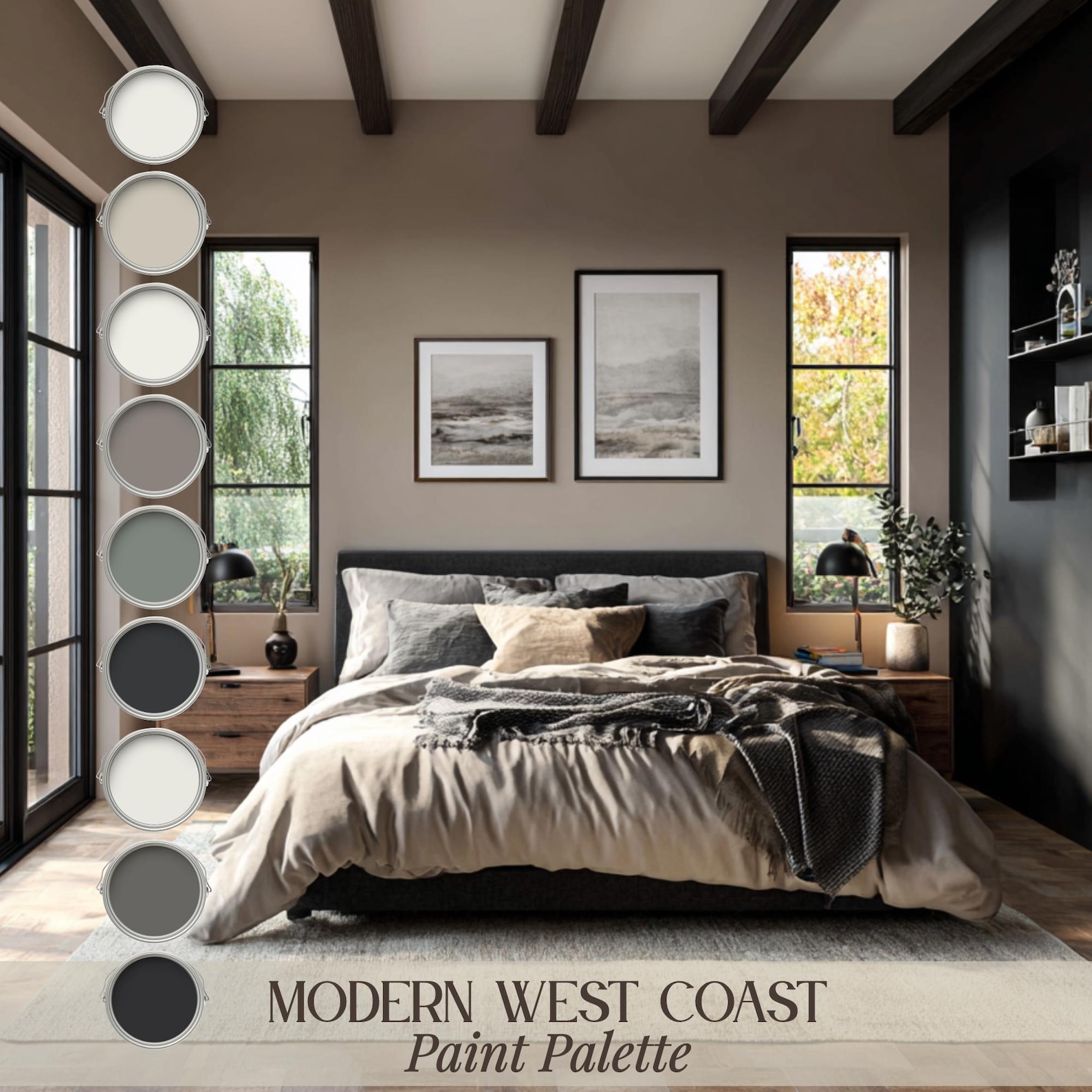 Benjamin Moore Revere Pewter Color Palette Modern West Coast Interior ...