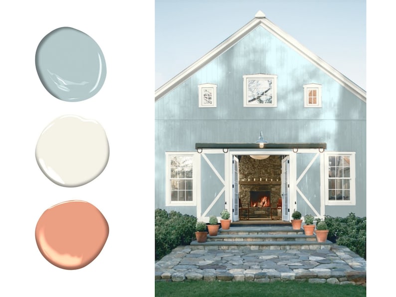 Cottage Exterior Paint Palette 2023 Benjamin Moore Paint Color Blue