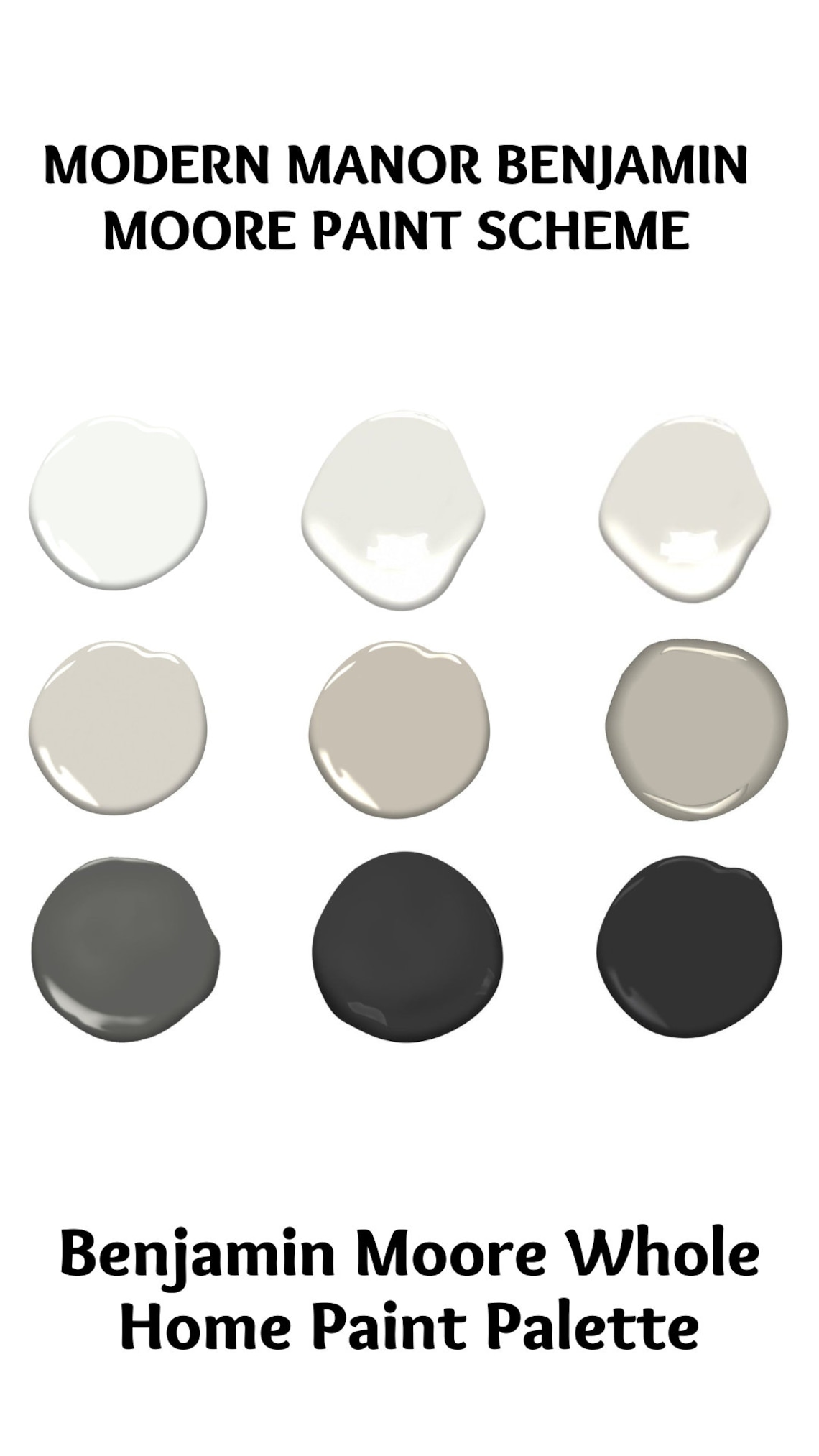 Modern Manor House Interior Paint Palette Black Color Scheme Revere