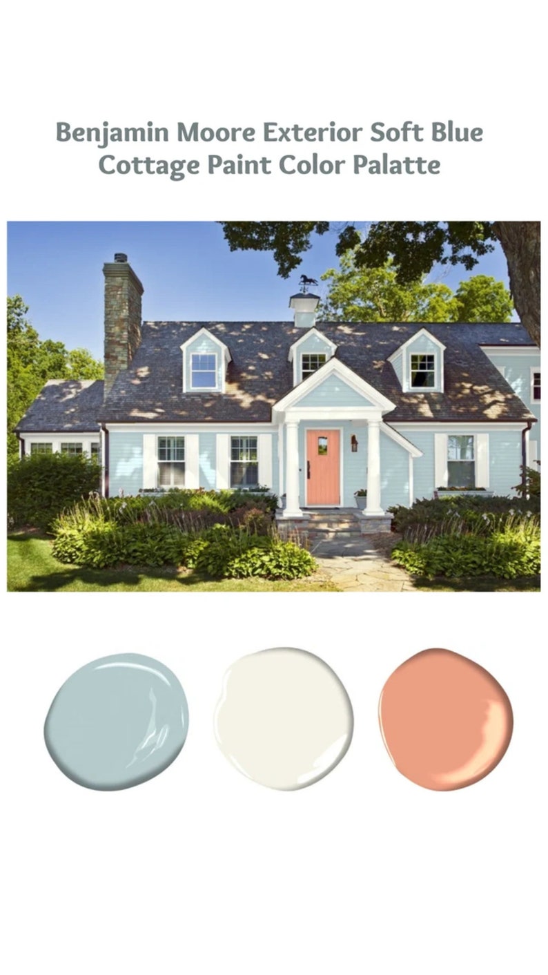Cottage Exterior Paint Palette 2023 Benjamin Moore Paint Color Blue