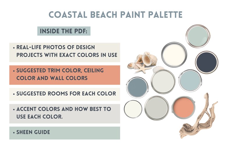 Benjamin Moore Coastal Beach Paint Palette Whole Home Interior Water