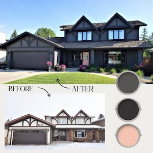 Black Exterior Home Color Palette Modern Mountain Exterior Paint Scheme Benjamin Moore Dark Gray Exterior House Color Modern Black Siding