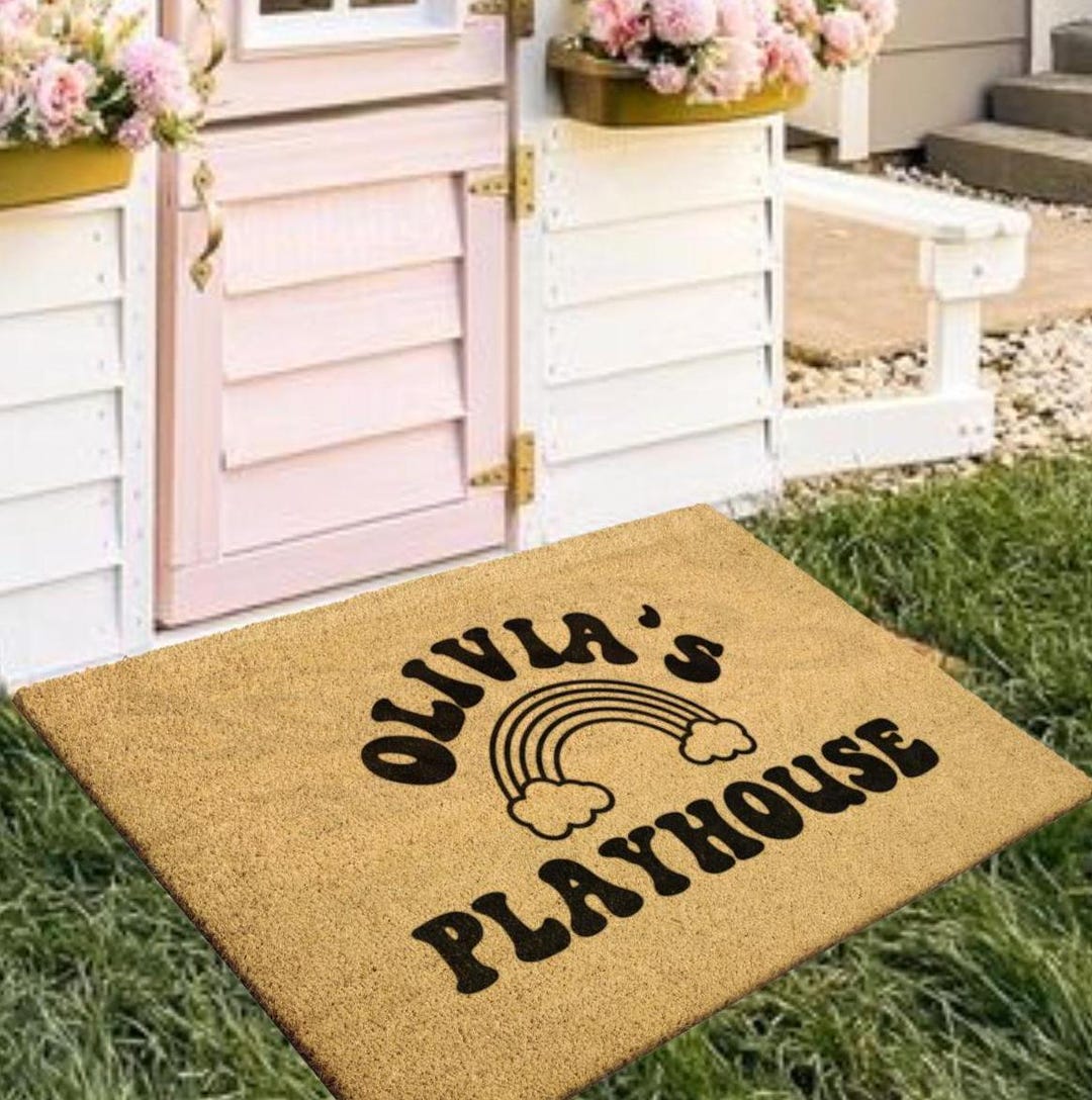 Mn Playhouse Doormat, Let's Play Welcome Mat, 24 Nch Small Doormat