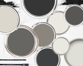 Benjamin Moore Modern Farmhouse Color Palette Revere Pewter Paint Scheme Kitchen Cabinet Palette Transitional Black Whole Home Airbnb Decor