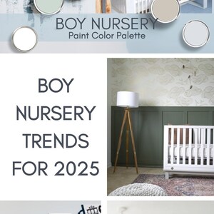 Boy Nursery Interior Design Baby Room Paint Palette Benjamin Moore ...