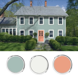 Light Green Exterior Color Palette Beach House Paint Benjamin Moore Green Exterior Color Palette 2025 Modern Coastal House Color Scheme