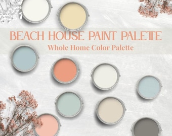 Beach House Paint Colors Benjamin Moore Yellow And Green Interior Pastel Palette Calm Coastal Paint Scheme Robins Egg Blue Paint For Cottage