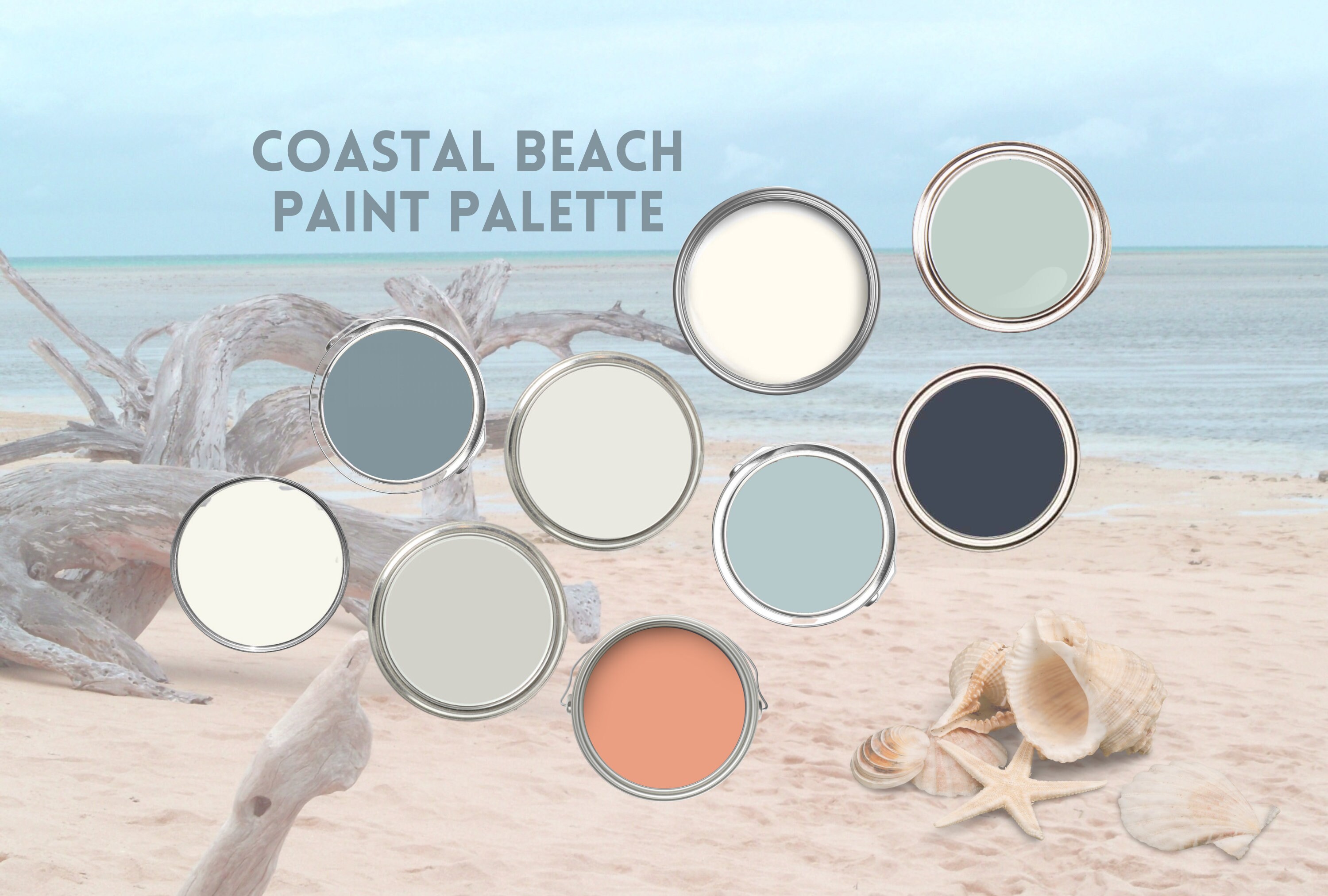 Benjamin Moore Coastal Beach Paint Palette Whole Home Interior Water