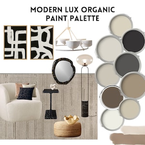 Benjamin Moore Paint Palette Organic Modern Whole Home Interior Color Scheme Paint Color Trend White Dove Neutral Modern Organic Palette