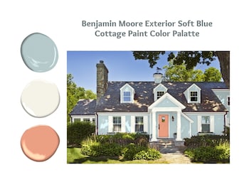 Cottage Außenfarbe Palette 2023 Benjamin Moore Farbe Blau Außenfarbe Farbe Bauernhaus Außenfarbe Farbe Außenhaus Farbe
