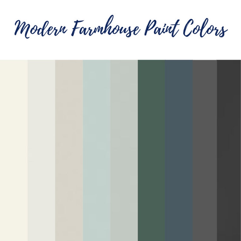 Modern Farmhouse Paint Color Scheme Whole Home Paint Scheme Etsy