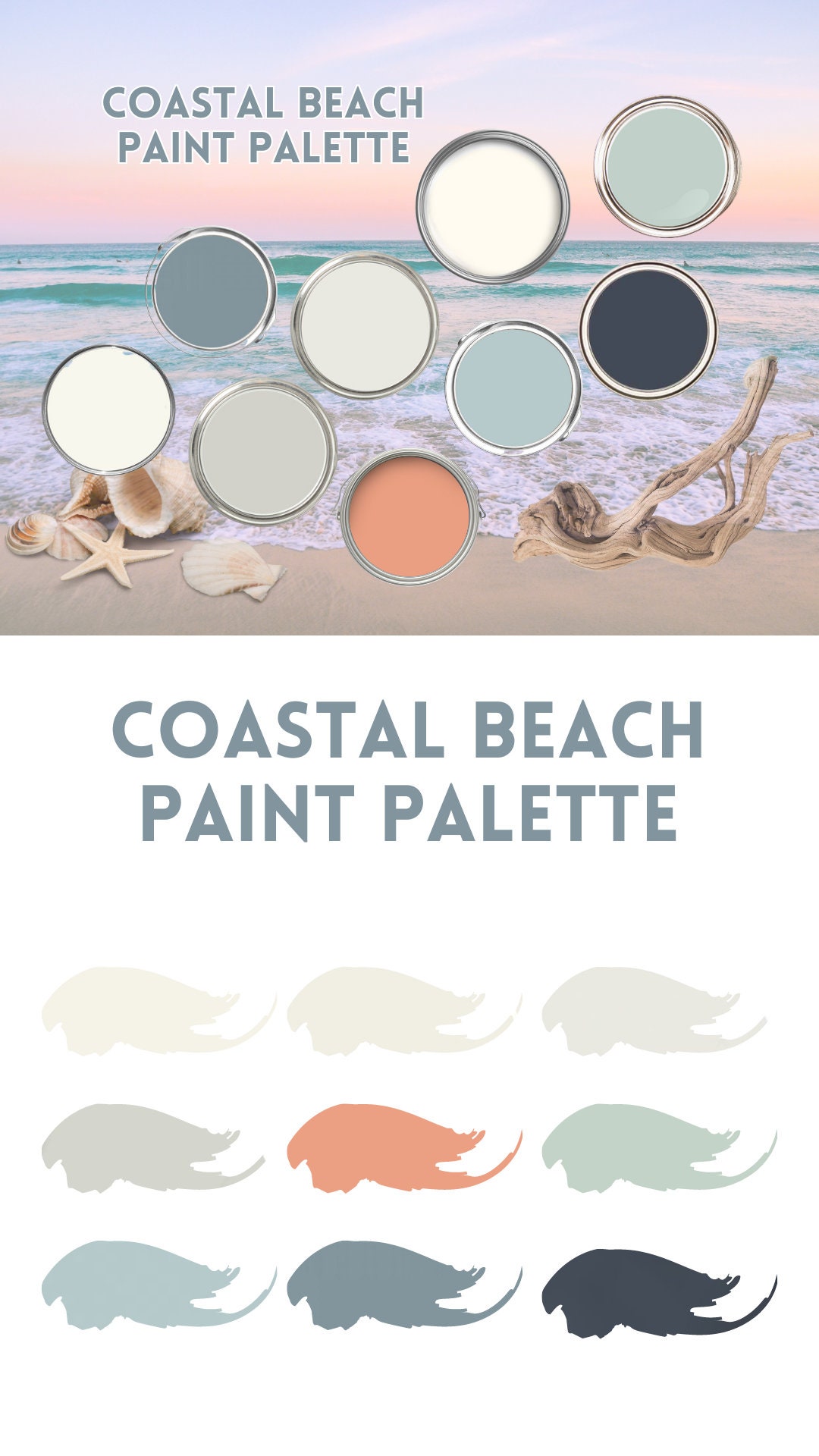 Benjamin Moore Coastal Beach Paint Palette Whole Home Interior Water