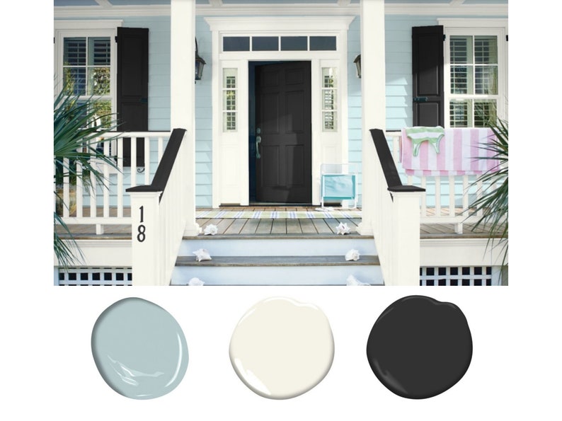 Cottage Exterior Paint Palette 2023 Benjamin Moore Paint Color Blue