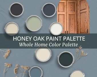 Honey Oak Color Palette Benjamin Moore Home Paint Palette Kitchen Paint Scheme Laundry Room Modern Farmhouse Paint With Golden Oak Floor
