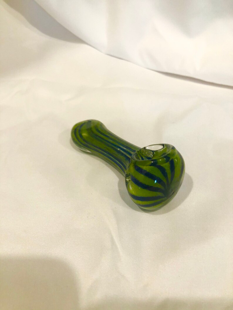 Blue and Green Pipe Handblown Glass