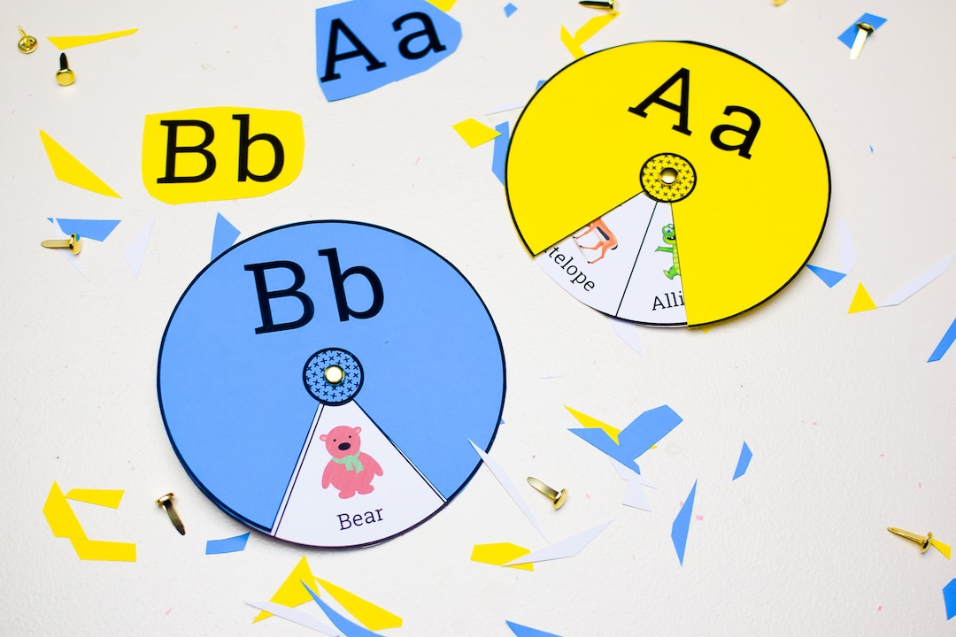 Spinner Abcd Alphabet Spinners. ABC Printable Craft for Toddlers. Preschool ABC ...