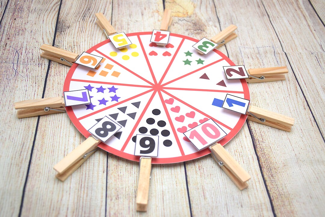 Number Matching Game Printable. Counting Worksheets 1-20. Shape ...