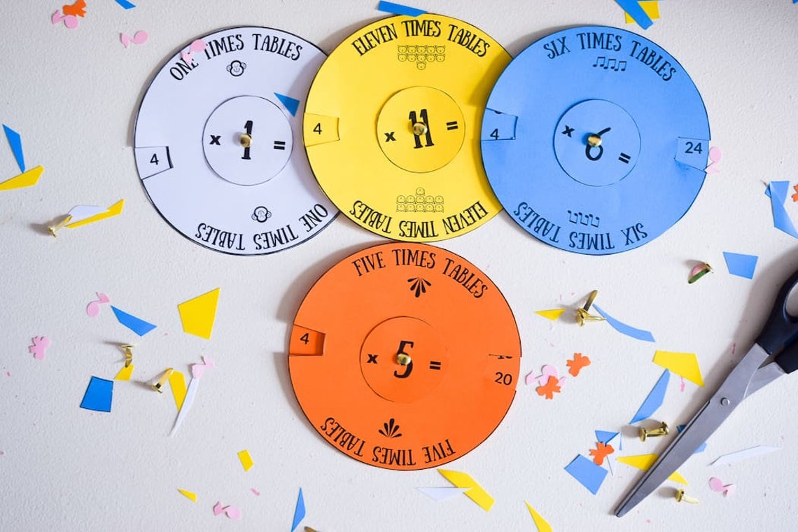 times tables spinners multiplication wheel times table etsy