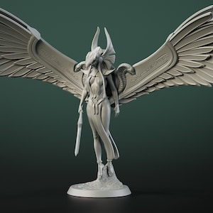 Horus Valkyrie, Unpainted Fantasy Minis, 28mm/32mm Resin Miniature, Highly Detailed 3d Printed Miniature