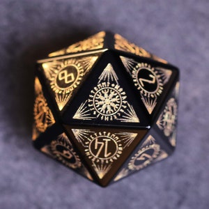 Obsidian DnD Dice Set Dungeons and Dragons Gemstone Dice Role Playing Games