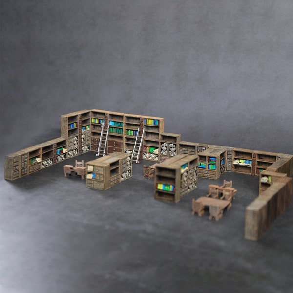 DnD Terrain Library Furniture | Miniature Wargaming Pathfinder D&D Tabletop Games Role Playing Game