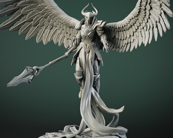 Angel Warrior 3d Printed Resin Miniature For Tabletop Rpgs,Dungeons And Dragons, Pathfinder