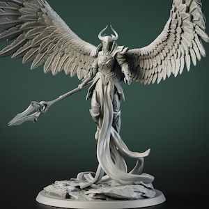 Angel Warrior 3d Printed Resin Miniature For Tabletop Rpgs,Dungeons And Dragons, Pathfinder