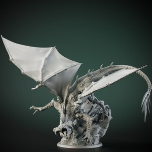 3d Printed Young Black dragon Resin Miniature For Tabletop Rpgs,Dungeons And Dragons, Pathfinder