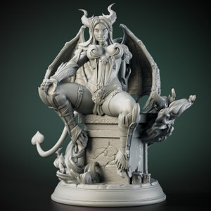 Petrifying Succubus Miniature, Unpainted Dungeons And Dragons Miniatures, Ttrpg Miniatures DND Gifts For Tabletop Rpg Enthusiasts