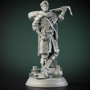 Elf Bard Miniature, Fantasy Miniatures For Tabletop Games | Dungeons And Dragons | Pathfinder | Wargames