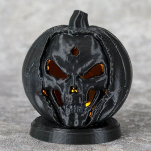 Halloween Pumpkin Decoration LED Glowing  - 3D Printed MIniature, Halloween Home Decor, Horror Gift,Halloween Pumpkin Statue