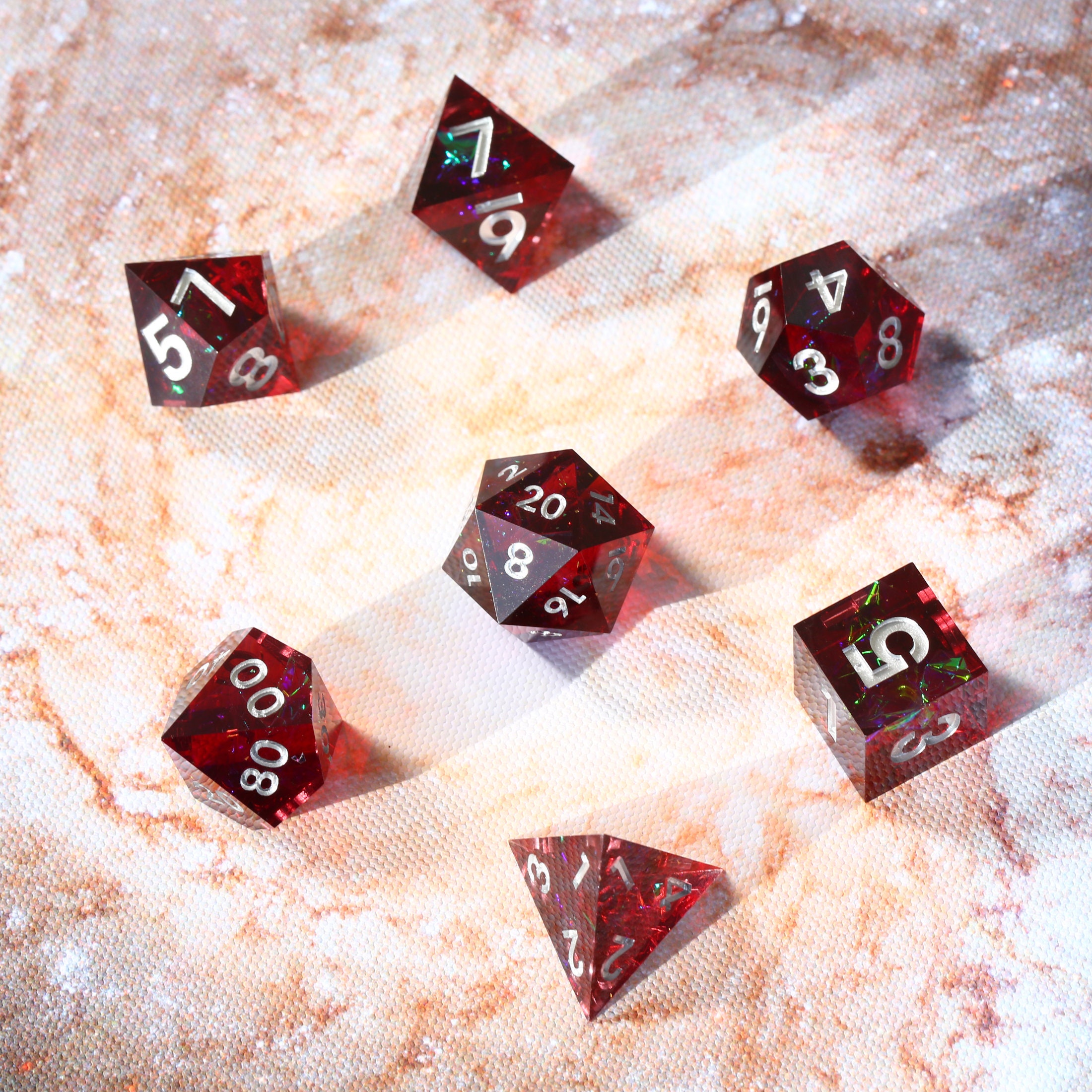 Sharp Edge Dice/Resin Dice Set/DND Dice/Dungeons and Dragons Etsy