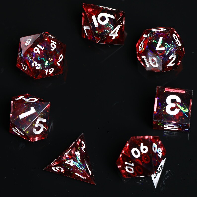 Sharp Edge Dice/resin Dice Set/dnd Dice/dungeons and Dragons Etsy