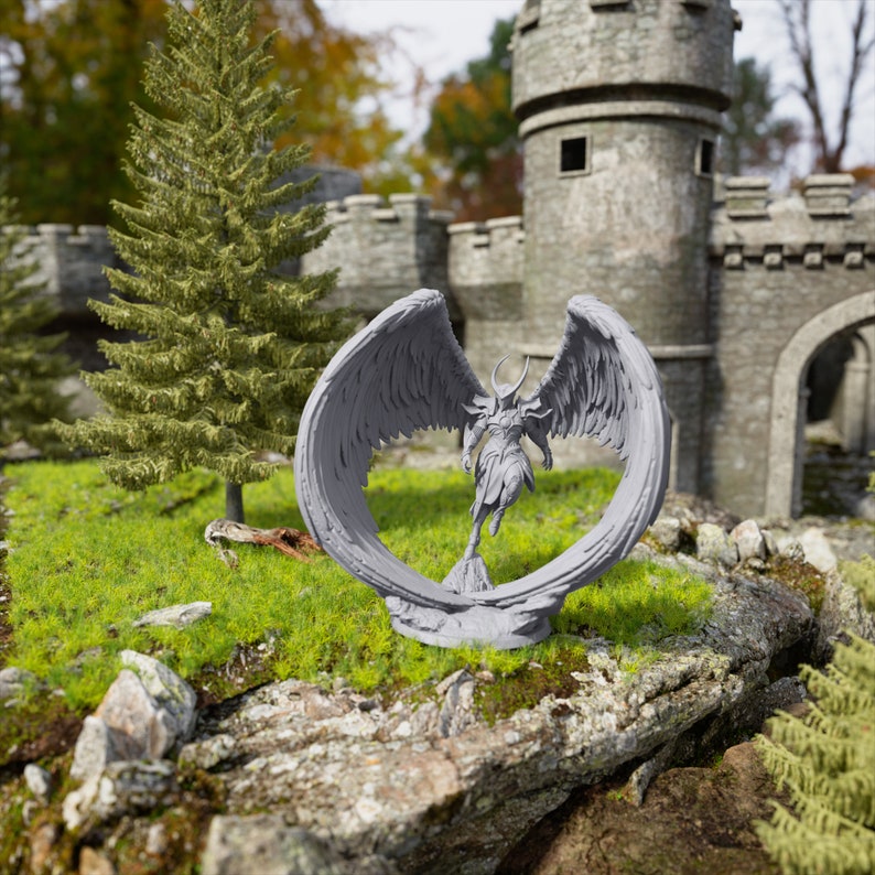 DND Angel Fighter Miniature, Resin Miniatures for Role Playing Games DM