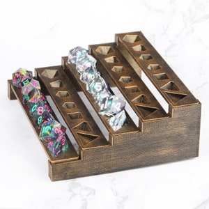 DND Dice Display Dice Shelf Dice Holder Dice Storage For Dice Collectors Dungeons and Dragons Game Accessories