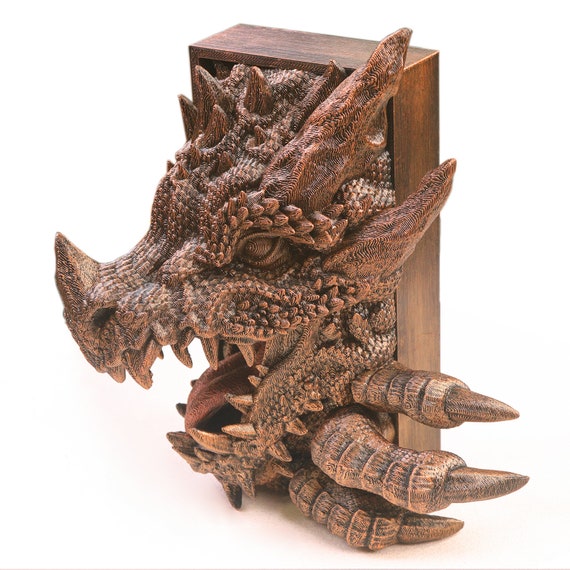 Dragon Book Nook, Tabletop Fantasy Role-playing Props, Unique Sculptural  Bookshelf Decorations for Book Lovers, Halloween and Horror Fans -  UK