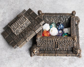 Boîte à dés du mdn boîte de rangement de dés porte-dés donjons et Dragons boîte à dés pour jeu de société et accessoires de jeu de rôle