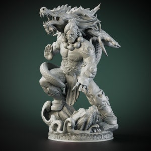 Orc Monk Miniature, DND Miniature, Unpainted Miniature, Perfect For Board Game and DM Gift