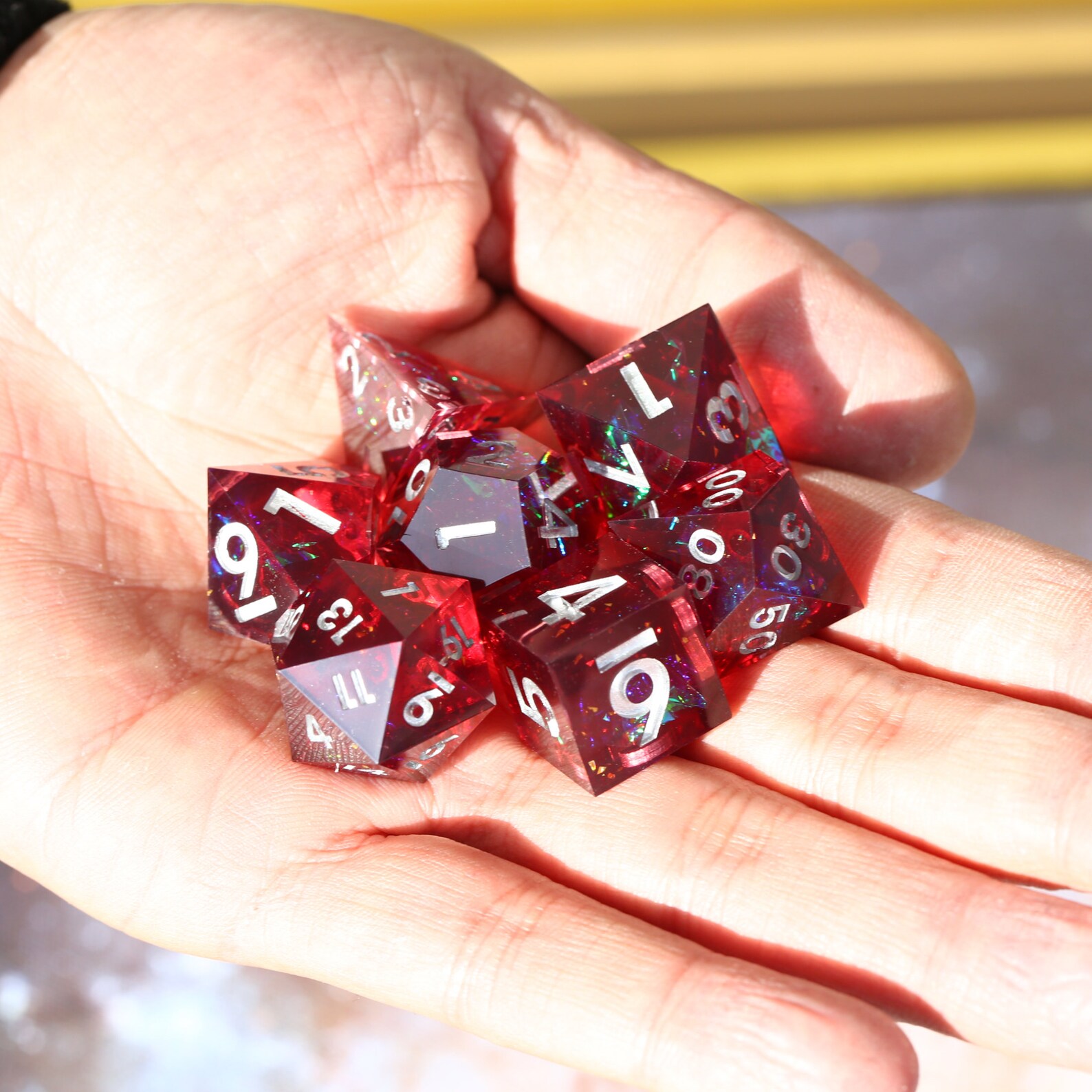 Sharp Edge Dice/resin Dice Set/dnd Dice/dungeons and Dragons Etsy