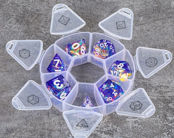 Boîte à dés du MDN, boîte de rangement pour dés Donjons et dragons, boîte à dés, solution de rangement parfaite pour les dés du MDN