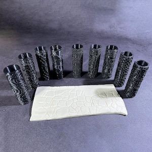 Textured Rollers Collection Clay/Foams D&D Terrain 28mm | 32mm | Dungeons and Dragons | DnD | Polymer Clay Pattern | Tabletop Game