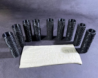 Textured Rollers Collection Clay/Foams D&D Terrain 28mm | 32mm | Dungeons and Dragons | DnD | Polymer Clay Pattern | Tabletop Game