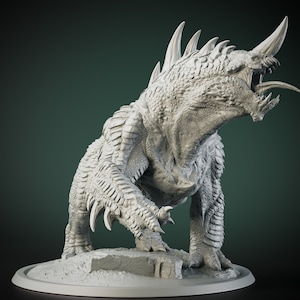 Guard Hound Miniature, Unpainted Fantasy Minis, 28mm/32mm Resin Miniature, Highly Detailed 3d Printed Miniature