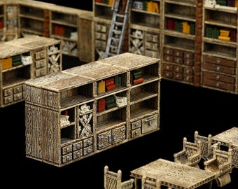 D&D Terrain Library Furniture / Miniature Wargaming Pathfinder D&D Giochi da tavolo Gioco di ruolo